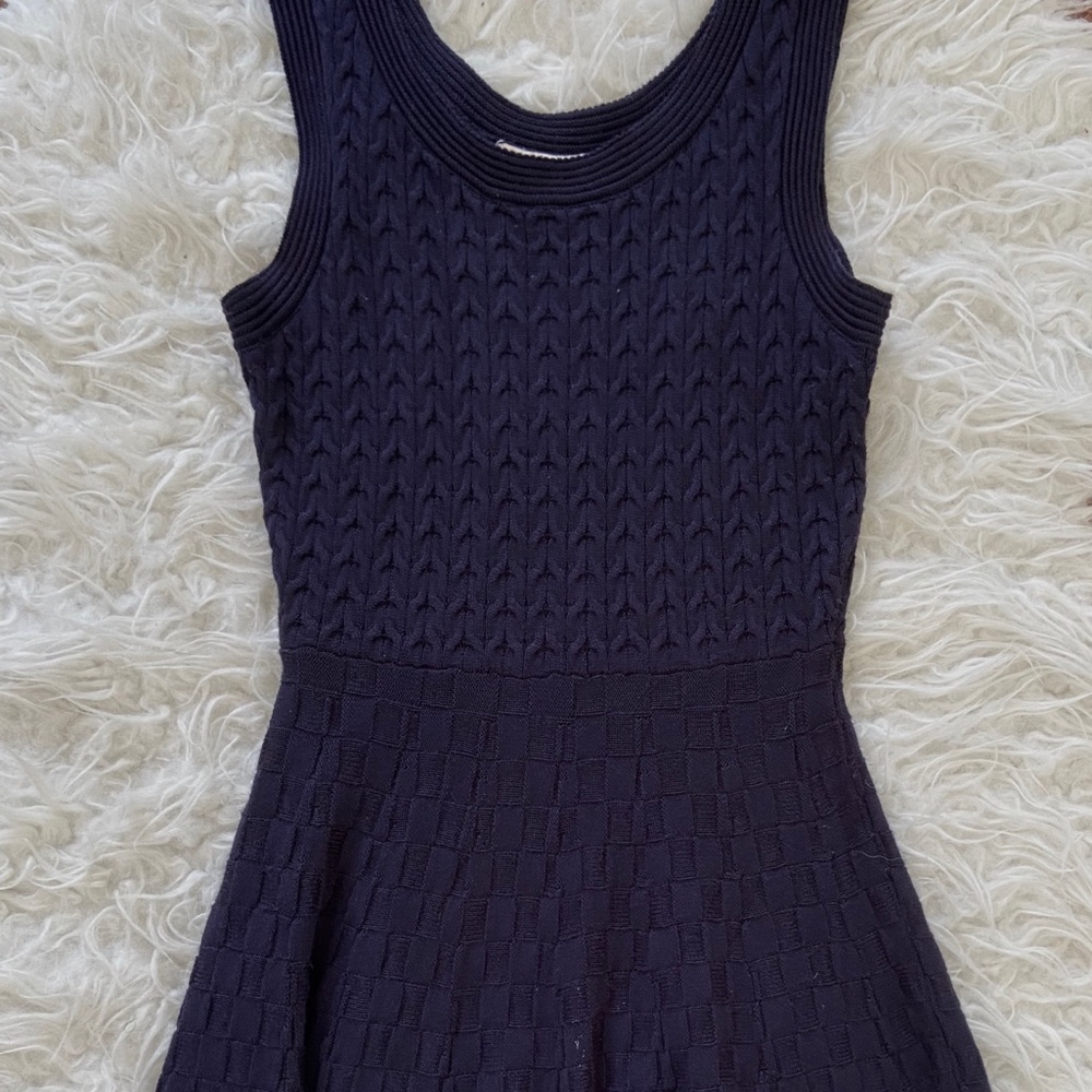 GB Girls Classic Navy Knit Dress, Small